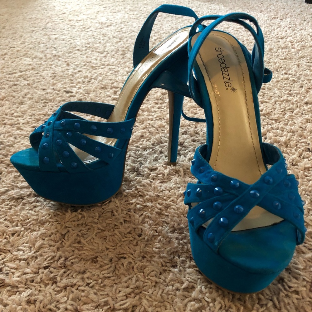Turquoise heels